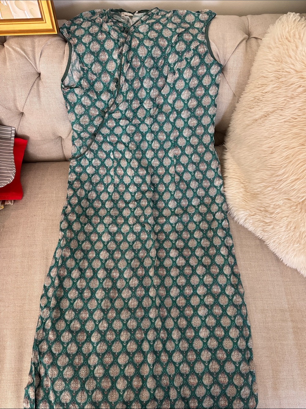 Sleeveless Teal Qipao